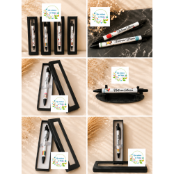 Stylos personnalisés présentés en boîte