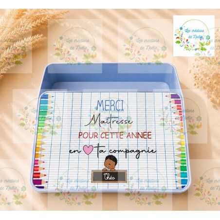 Boîte à biscuits personnalisée (exemple)